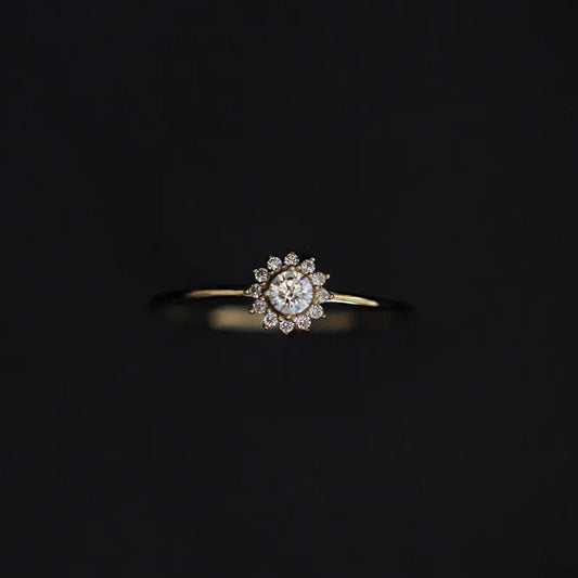 925 כסף סטרלינג קוריאנית גרסה חמניות טבעת