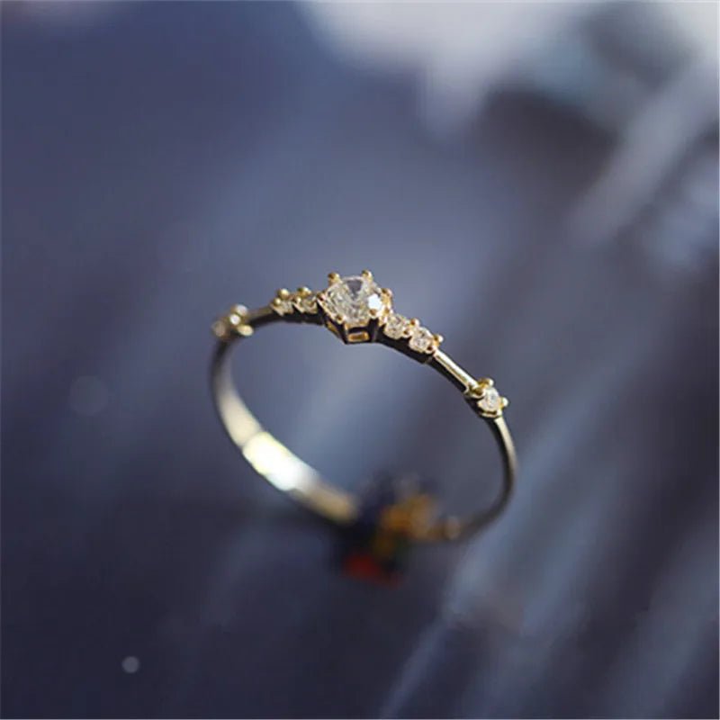 כסף סטרלינג 925  קריסטל מעודן טבעת נישואין