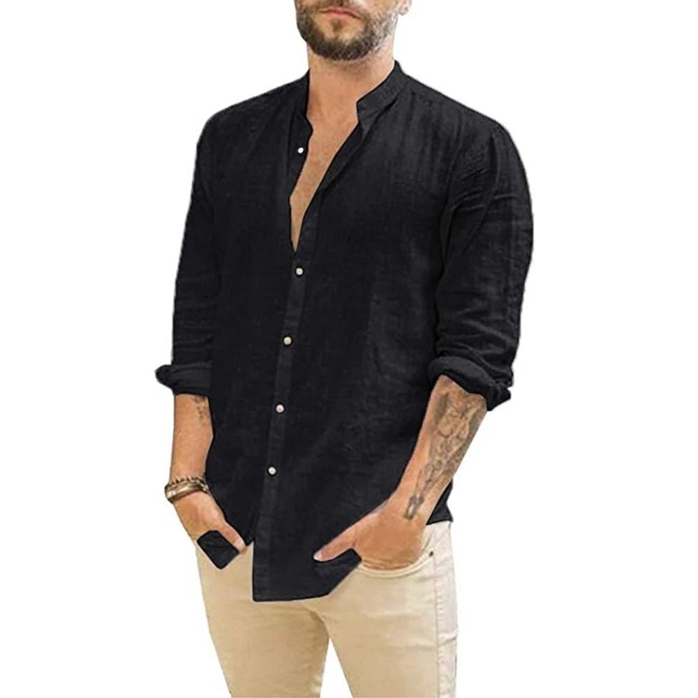 Cotton linen men's shirts with long sleeves - Zariar.comCotton linen men's shirts with long sleevesZariar.comZariar.com14:193;5:100014064#US S 50-60 KG;200007763:201336100BlackS 50-60 KGCotton linen men's shirts with long sleeves