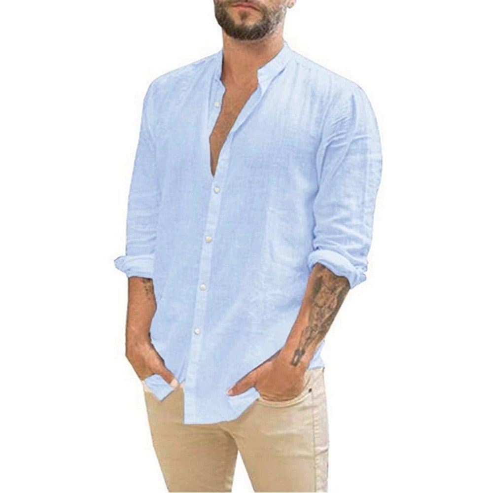 Cotton linen men's shirts with long sleeves - Zariar.comCotton linen men's shirts with long sleevesZariar.comZariar.com14:193;5:100014064#US S 50-60 KG;200007763:201336100BlackS 50-60 KGCotton linen men's shirts with long sleeves