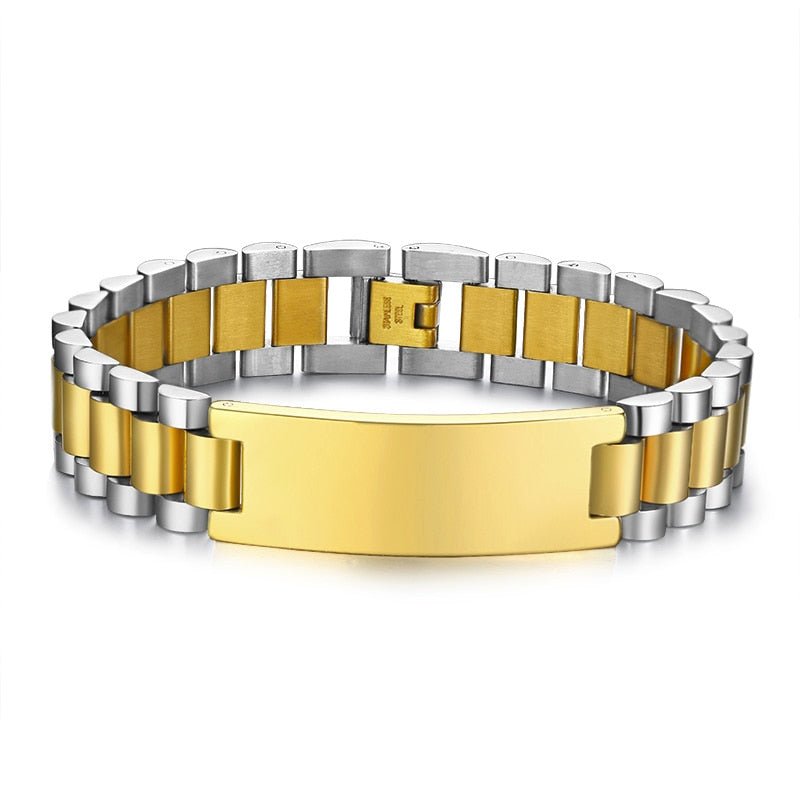 LUXURY METAL ID BRACELET PREMIUM OYSTER STYLE - Zariar.comLUXURY METAL ID BRACELET PREMIUM OYSTER STYLEZariar.comZariar.com:5740#10MM WIDE;200000639:1436#No engravingLUXURY METAL ID BRACELET PREMIUM OYSTER STYLE