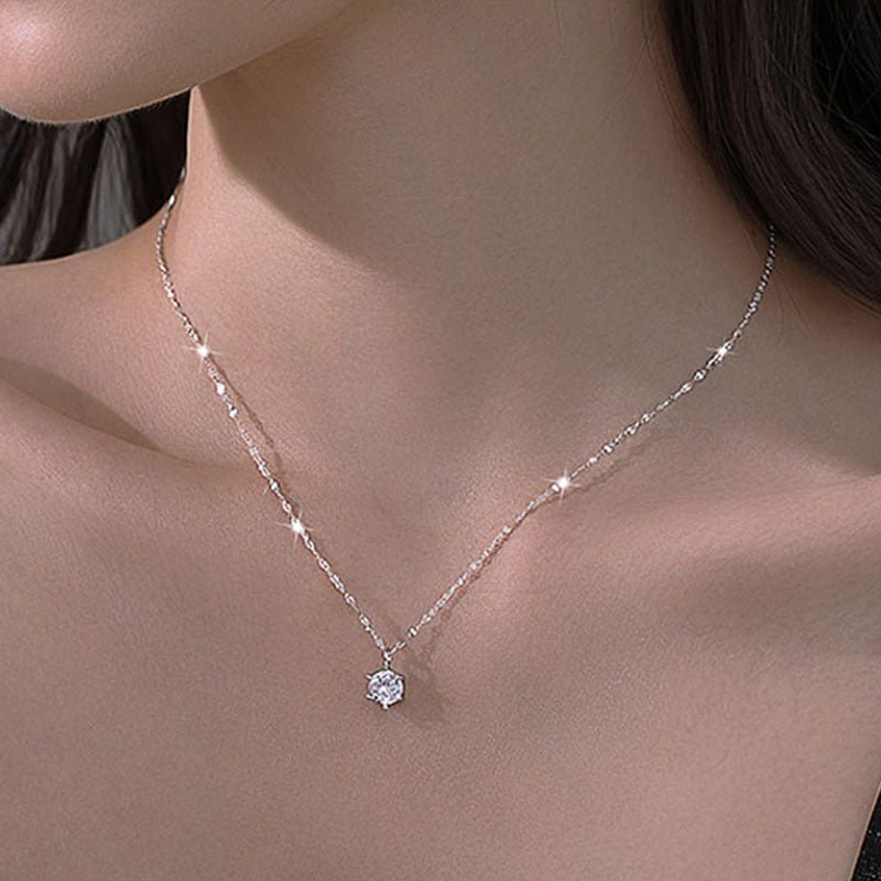 Rosalia Zircon Pendant Necklace - Zariar.comRosalia Zircon Pendant NecklaceZariar.comZariar.com200000226:29#NK126 PlatinumsilverRosalia Zircon Pendant Necklace